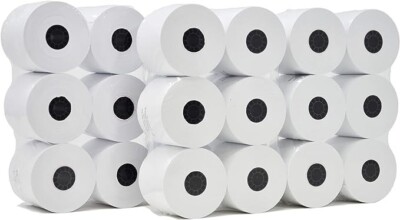 2 1/4'' x 130 FT, 1-PLY PAPER, ADDING MACHINE CALCULATOR REGISTER ROLLS, 24/PACK