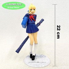 Anime FGO Saber school uniform Cute Girl PVC Action Figure Statue Toy Gift