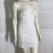 Vintage MCM White Nylon Short Slip Dress Size 34