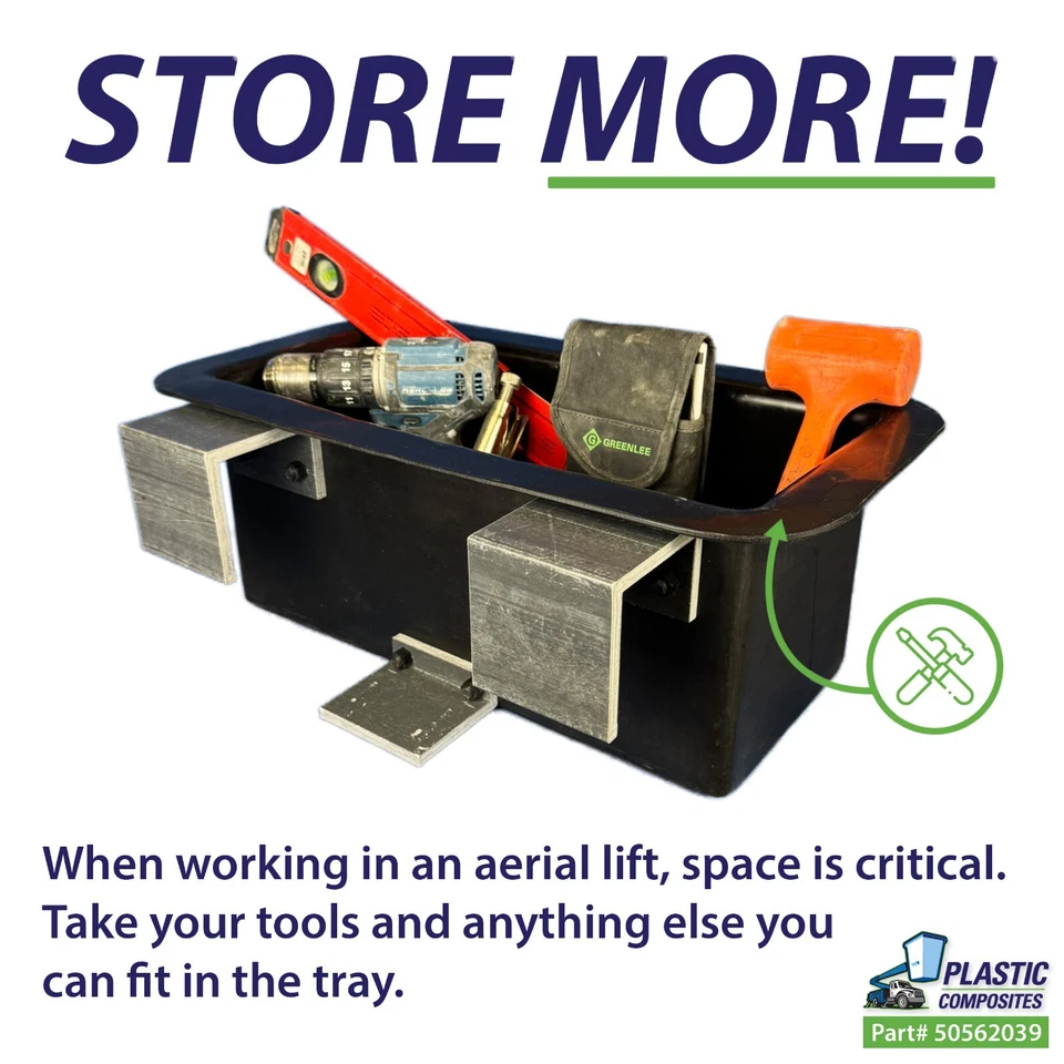 Bucket Truck Parts HEAVY DUTY Plastic Tool Tray (Outside Mount) (2025 Version) - Image 3 of 4