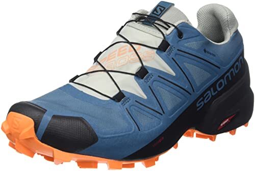 Salomon Speedcross5 Goretex Trail Mallard blu ferro battuto arancione vibrante US 9
