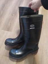 Boss Boots Mens Size 13 Made In USA Rubber Black Heavy Duty