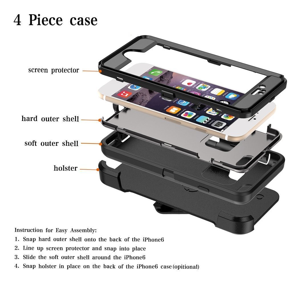 CUSTODIA Cover Rugged Armor Case ANTI URTO CANTIERE Per IPhone Pellicola VETRO - Foto 10