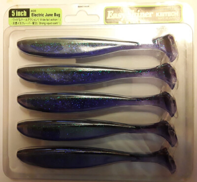 Keitech Easy Shiner 5'' Soft Plastic Lures 408 Electric June Bug Colour