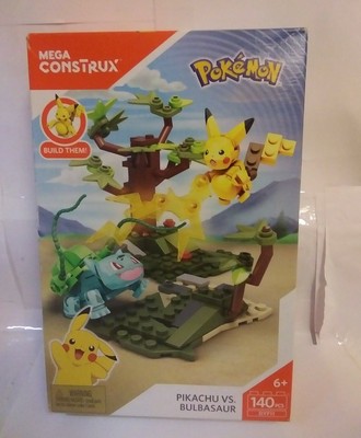 Pikachu Vs Bulbasaur Mega Construx New Pokemon 140 Piece Set