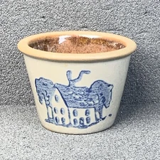 Beaumont Brothers Pottery Salt Glaze/Coba1t Miniature Crock, 1 1/2”, BBP, Nice!