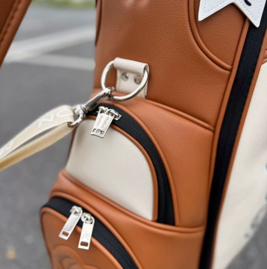 MALBON GOLF クラブケース ブラウン MALBON GOLF Caddy Bag Stand Brown Synthetic Leather / 5-way