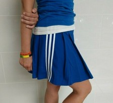 Real Authentic Vintage CDT Blue White Cheerleading Pleated Cheer Uniform Skirt