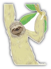 Hilarious Sloth Animal Car Bumper Sticker Decal - ''SIZES''