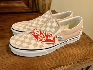 vans checkerboard tan