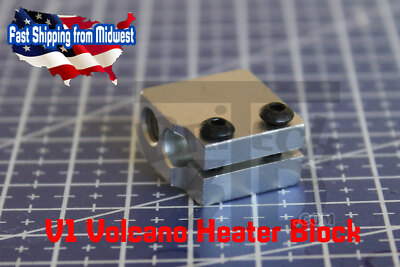 Volcano Heater Block Version 1 Standard Thermistor, For 3D Printers, V6 Hotends