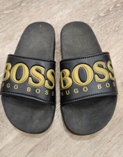 BOSS Solar Slid Logo Slides In Black & Gold K...