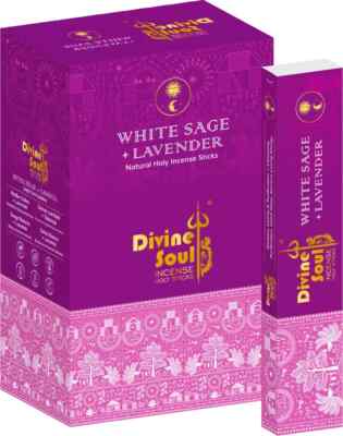 Divine Soul White Sage Lavender Räucherstäbchen Masala Duft Agarbatti 180g