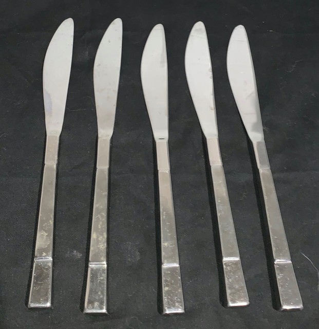 Towle Supreme Cutlery Set of 5 Dinner Knives Ultra18/8 Stainless Modern