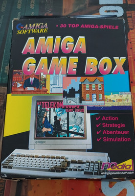 Amiga Game Box Commodore Amiga (12 Disks, Box) works 16-bit