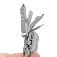 15 In 1 Mini Keychain Multi Tool EDC Knife Multifunction Folding Tool Plier WP