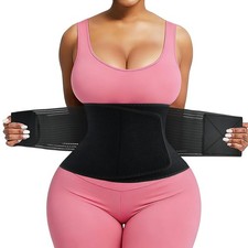 "Waist Trainer for Women - Sweat Band, Trimmer, Belly Belt, Cincher Black"