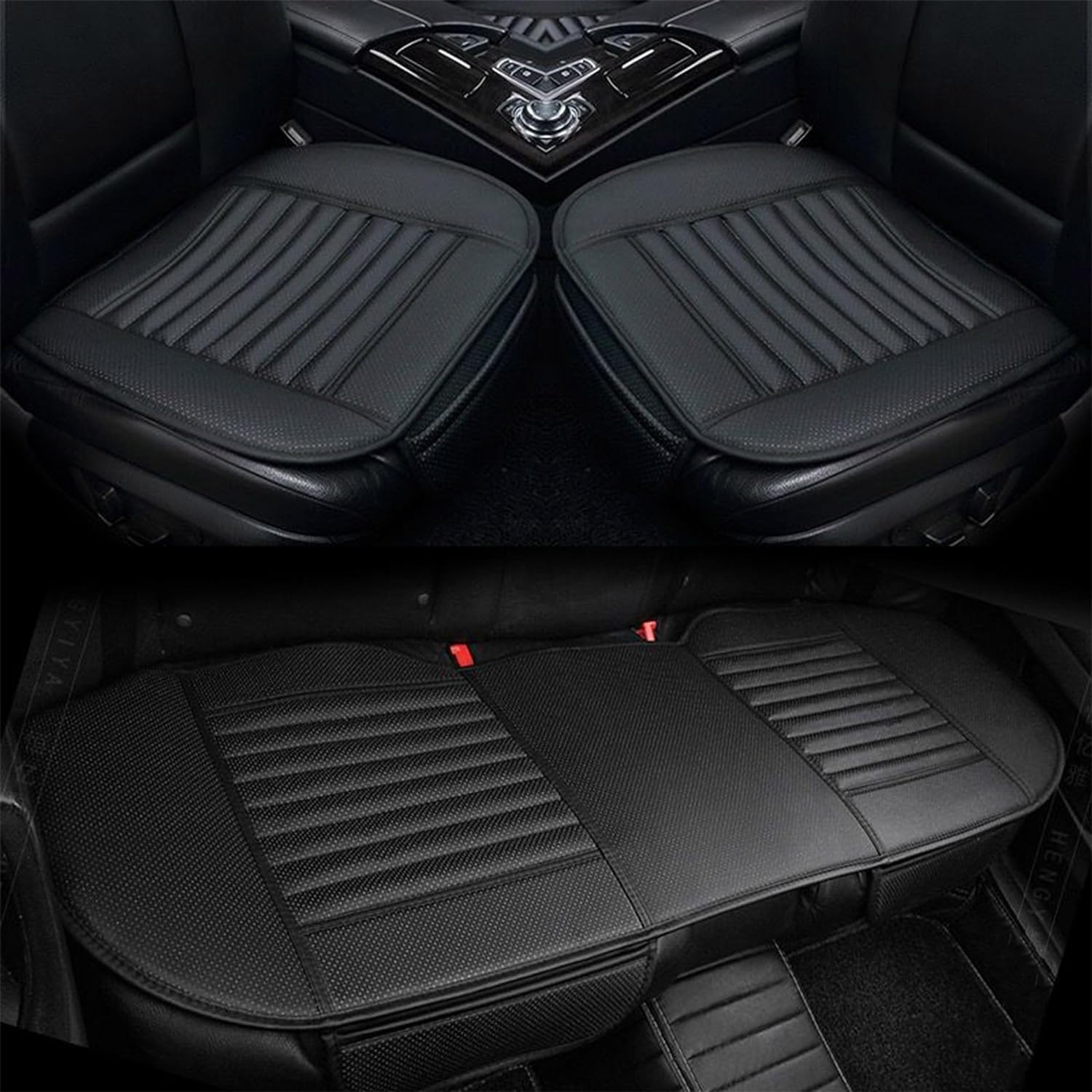 Housse de siège universelle Lupex en PVC noir avec protection 3 pièces