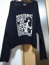 HYSTERIC GLAMOUR Hys Girl Knit Sweater XL Big Silhouette Dolman Dark Navy Loose