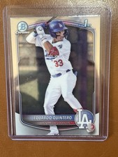 2025 BOWMAN EDUARDO QUINTERO BCP-115 CHROME 1ST RC LOS ANGELES DODGERS