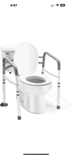 Medical King Toilet Safety Rail Adjustable Detachable Toilet Safety Frame NEW
