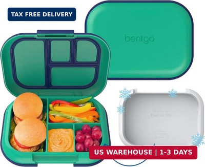 Bentgo Chill Kids Leak-Proof Lunch Box - 4-Compartment Bento Box with Built-In I