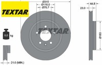 2X Bremsscheibe Textar 92305603 2 Bremsscheiben Hinterachse Hinten FüR Opel