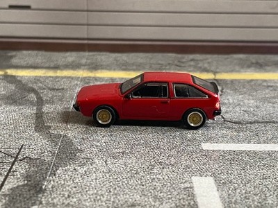 VW Scirocco 2 Typ 53b rot 1980 Umbau auf BBS-Alufelgen (gold) GTS 16V GT II 1:87