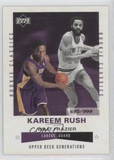 2002 Generations Rookie Classics 695/999 Kareem Rush Walt Frazier #212 HOF 5ox