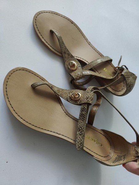 Women Coach Heels Brown Leather 38