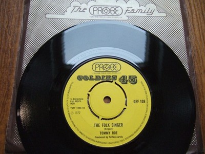 TOMMY ROE - THE FOLK SINGER / SWEET PEA - PROBE GFF 109 / 1972 IN CO. SLEEVE EX