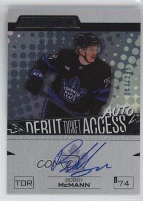 2023-24 Upper Deck Credentials Debut Ticket Access 44/299 Bobby McMann Auto 2y6