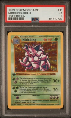 ポケモンカードゲーム 1999 Nidoking-Holo 1ed PSA5 1999 POKEMON BASE SET 1ST EDITION #11 NIDOKING-HOLO PSA 5 | eBay