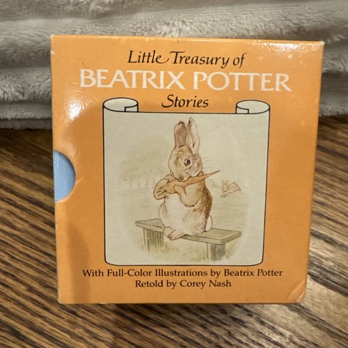Vintage 1985 Little Treasury Of Beatrix Potter Stories Mini Board Books Set of 6 - Picture 2 of 4