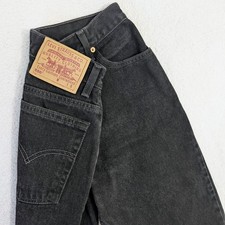 99' Vintage Levis 550 Jeans Womens 8 Black Relaxed Fit Tapered Leg Five Pocket