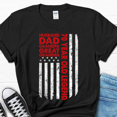 2025/Husband Dad Grandpa Great Grandpa 70 Year Old Legend Gift For Him, 70th Bir