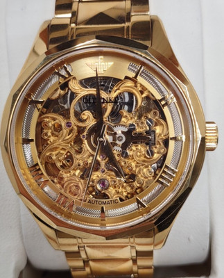 Oupinke Watch 3168 Stainless Steel Luxury - Gold, Automatic, NEW (Z2-C4)