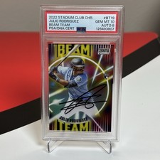 Julio Rodriguez 2022 Stadium Club Chrome Beam Team RC Autograph Mariners PSA 10