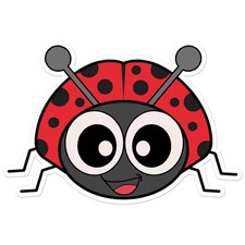 Cute Ladybug - Vinyl Decal Sticker - Car Window Laptop - ebn12619
