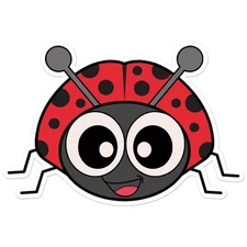 Cute Ladybug - Vinyl Decal Sticker - Car Window Laptop - ebn12619