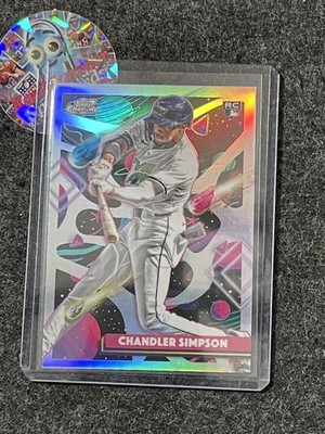 2025 Topps Chrome Cosmic #162 Chandler Simpson Refractor Tampa Bay Rays RC