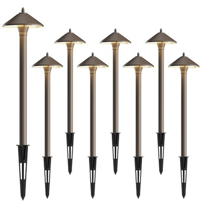 Landscape Lighting Outdoor Low Voltage Landscape Lighting Kits 8PK Pathway Li...