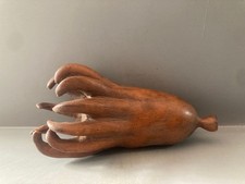 Chinese Natural Old Bamboo Root Hand-carved Exquisite Buddha's Hand Statue 8477