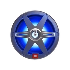 JBL CLUB-10 10" Marine Subwoofer w/ RGB Lighting, 250W - White/Gray Grills