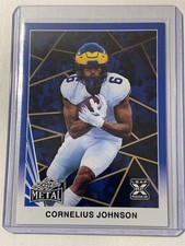 CORNELIUS JOHNSON wolverines 2024 Leaf Metal Blaster '90 Blue 9/50 (U1)