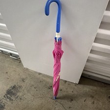 Starpoint Barbie Pink Blue Girls Umbrella 100 Nylon Floral Vintage RN 92808