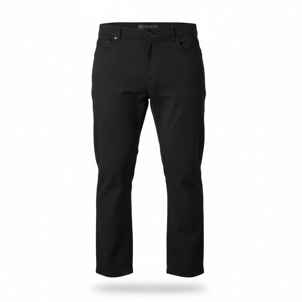 Vuori Meta Pant Men’s 38 Black Athletic Slim 5 Pocket Stretch Tech 28 In