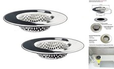 Seatery 2PCS 3.0" Top / 1.75" Basket Bathtub Drain Shower Drain Hair Strainers