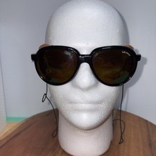 Vintage Bolle Crevasse Glacier Sunglasses France Leather Side Shield Ski