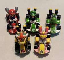 Hot Wheels Mario Kart Cars Lot Of 5 - Mario Luigi Yoshi 1:64 Die cast Loose Cars